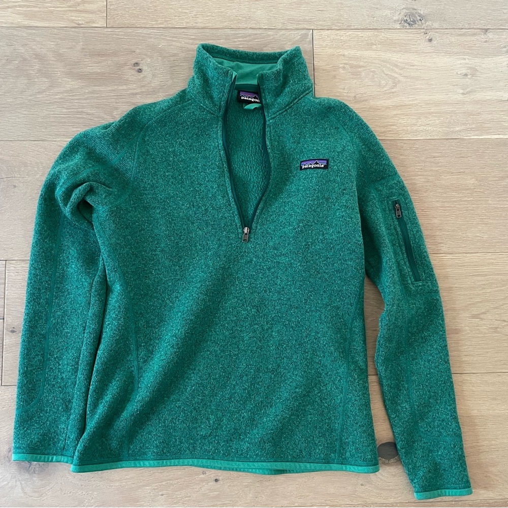 Patagonia better sweater 1/4 zip - green size small - Picture 1 of 8